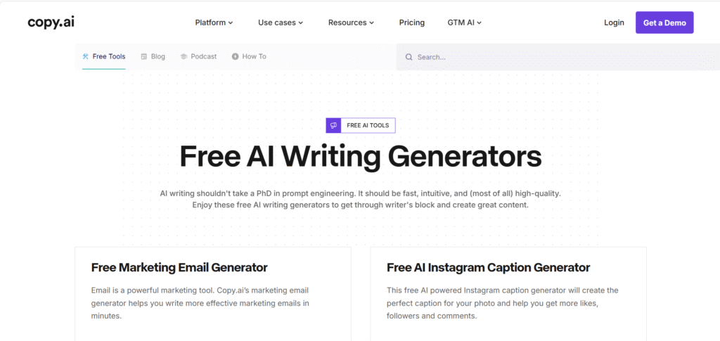 Copy.ai AI side hustle ideas for earning