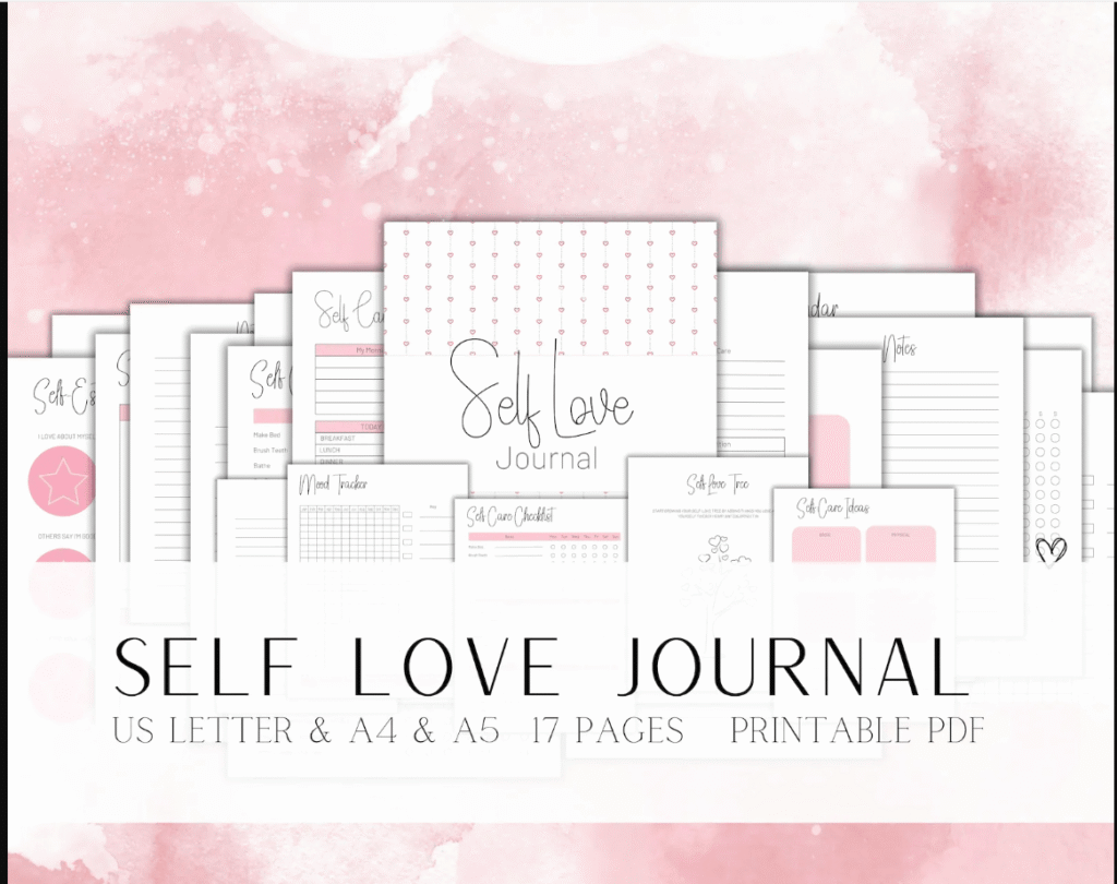 Printable Self- Care Journals sell unique things on etsy