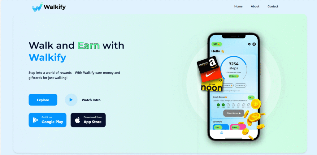 Walkfy Get paid to walk and cash out