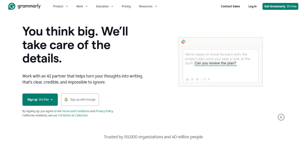 Grammarly Best AI content marketing platforms