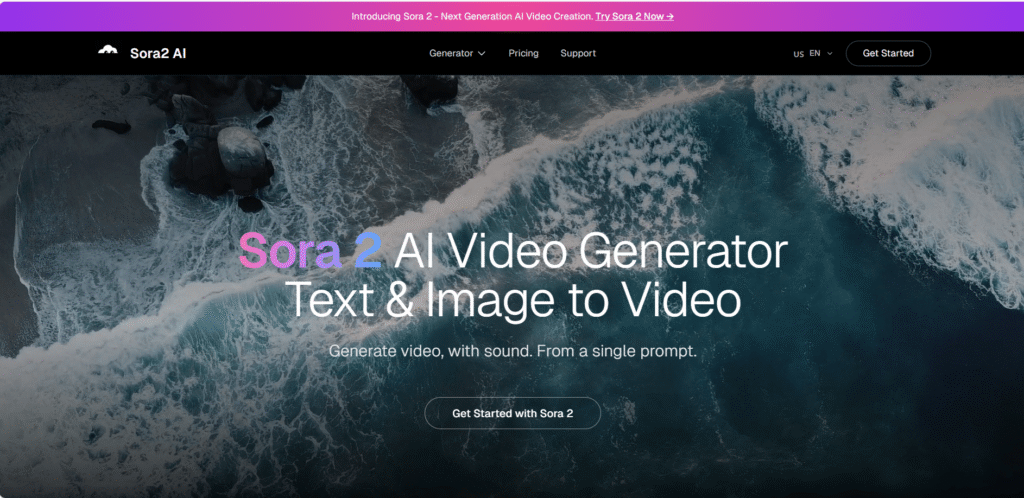 Sora AI AI video generator creating animated marketing video