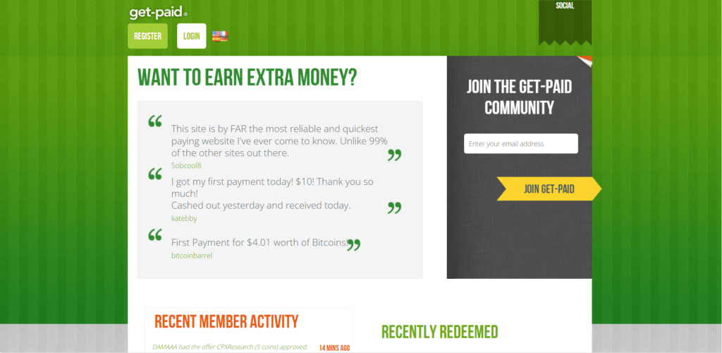 get paid best PTC website